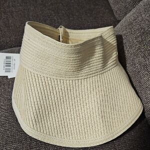 NWT Hat Hut Cream Packable Sun Visor